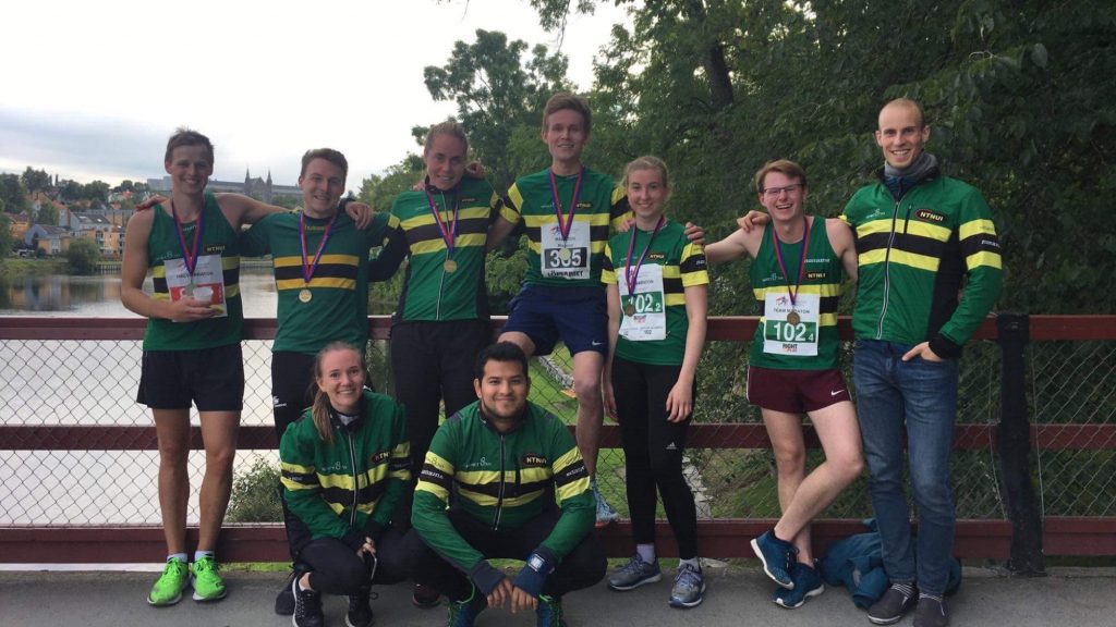 Happy people after running Trondheim Marathon