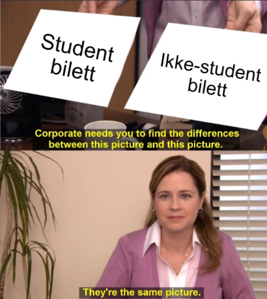 Mellomlegg Student til ikke Student Jubileum